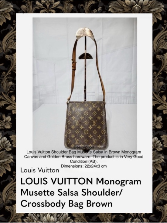 Louis Vuitton Handbags - Louis Vuitton Brown Monogram Crossbody Bag with Gold Hardware